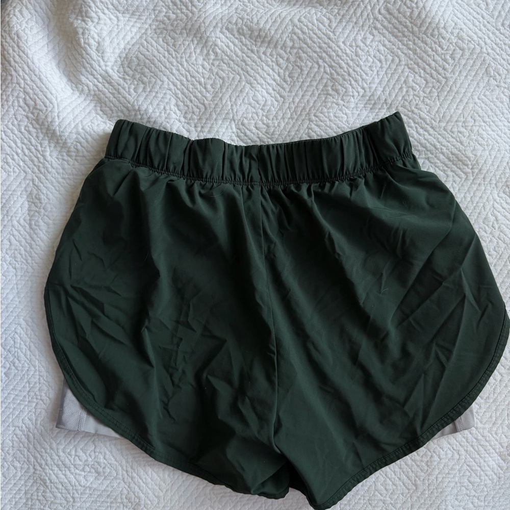 Women's Green Athletic Shorts